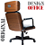 Cadeira Design Office Eames Signature Presidente Black com Rodinhas - Anti Risco - Capa em Madeira - Cinza Claro - Imagem 7