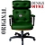 Cadeira Design Office Eames Signature Presidente Black com Rodinhas - Anti Risco - Capa em Madeira - Verde Escuro - Imagem 4