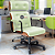 Cadeira Design Office Eames Signature Presidente Black com Rodinhas - Anti Risco - Capa em Madeira - Verde Limão - Imagem 2