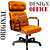 Cadeira Design Office Eames Signature Presidente Black com Rodinhas - Anti Risco - Capa em Madeira - Laranja - Imagem 3