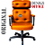 Cadeira Design Office Eames Signature Presidente Black com Rodinhas - Anti Risco - Capa em Madeira - Laranja - Imagem 5