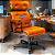 Cadeira Design Office Eames Signature Presidente Black com Rodinhas - Anti Risco - Capa em Madeira - Laranja - Imagem 1