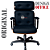 Cadeira Design Office Eames Signature Presidente Black com Rodinhas - Anti Risco - Capa em Madeira - Azul Marinho - Imagem 4