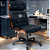 Cadeira Design Office Eames Signature Presidente Black com Rodinhas - Anti Risco - Capa em Madeira - Azul Marinho - Imagem 1