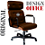 Cadeira Design Office Eames Signature Presidente Black com Rodinhas - Anti Risco - Capa em Madeira - Marrom - Imagem 5