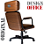 Cadeira Design Office Eames Signature Presidente Black com Rodinhas - Anti Risco - Capa em Madeira - Marrom - Imagem 6