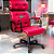 Cadeira Design Office Eames Signature Presidente Black com Rodinhas - Anti Risco - Capa em Madeira - Rosa Pink - Imagem 1