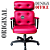 Cadeira Design Office Eames Signature Presidente Black com Rodinhas - Anti Risco - Capa em Madeira - Rosa Pink - Imagem 3