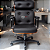 Cadeira Design Office Eames Signature Presidente Black com Rodinhas - Anti Risco - Capa em Madeira - Preto - Imagem 2