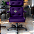 Cadeira Design Office Eames Signature Presidente Black com Rodinhas - Anti Risco - Capa em Madeira - Roxo - Imagem 2
