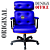 Cadeira Design Office Eames Signature Presidente Black com Rodinhas - Anti Risco - Capa em Madeira - Azul Royal - Imagem 5