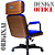Cadeira Design Office Eames Signature Presidente Black com Rodinhas - Anti Risco - Capa em Madeira - Azul Royal - Imagem 4