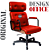 Cadeira Design Office Eames Signature Presidente Black com Rodinhas - Anti Risco - Capa em Madeira - Vermelho - Imagem 6