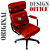 Cadeira Design Office Eames Signature Presidente Black com Rodinhas - Anti Risco - Capa em Madeira - Vermelho - Imagem 7