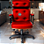 Cadeira Design Office Eames Signature Presidente Black com Rodinhas - Anti Risco - Capa em Madeira - Vermelho - Imagem 2