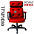 Cadeira Design Office Eames Signature Presidente Black com Rodinhas - Anti Risco - Capa em Madeira - Vermelho - Imagem 4