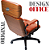 Cadeira Design Office Eames Signature Presidente Black com Rodinhas - Anti Risco - Capa em Madeira - Vermelho Telha - Imagem 6