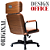 Cadeira Design Office Eames Signature Presidente Black com Rodinhas - Anti Risco - Capa em Madeira - Vermelho Telha - Imagem 7