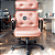 Cadeira Design Office Eames Signature Presidente Black com Rodinhas - Anti Risco - Capa em Madeira - Vermelho Telha - Imagem 2