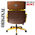 Cadeira Design Office Eames Signature Presidente Dourada com Rodinhas - Anti Risco - Capa em Madeira - Amarelo - Imagem 4