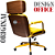 Cadeira Design Office Eames Signature Presidente Dourada com Rodinhas - Anti Risco - Capa em Madeira - Amarelo - Imagem 5