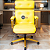 Cadeira Design Office Eames Signature Presidente Dourada com Rodinhas - Anti Risco - Capa em Madeira - Amarelo - Imagem 2