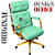 Cadeira Design Office Eames Signature Presidente Dourada com Rodinhas - Anti Risco - Capa em Madeira - Verde Água - Imagem 4