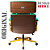 Cadeira Design Office Eames Signature Presidente Dourada com Rodinhas - Anti Risco - Capa em Madeira - Verde Água - Imagem 5