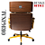 Cadeira Design Office Eames Signature Presidente Dourada com Rodinhas - Anti Risco - Capa em Madeira - Bege - Imagem 6