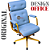 Cadeira Design Office Eames Signature Presidente Dourada com Rodinhas - Anti Risco - Capa em Madeira - Azul Bebê - Imagem 4