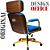 Cadeira Design Office Eames Signature Presidente Dourada com Rodinhas - Anti Risco - Capa em Madeira - Azul Bebê - Imagem 6