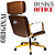 Cadeira Design Office Eames Signature Presidente Dourada com Rodinhas - Anti Risco - Capa em Madeira - Branco - Imagem 4
