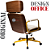 Cadeira Design Office Eames Signature Presidente Dourada com Rodinhas - Anti Risco - Capa em Madeira - Branco - Imagem 7