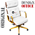 Cadeira Design Office Eames Signature Presidente Dourada com Rodinhas - Anti Risco - Capa em Madeira - Branco - Imagem 5