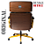 Cadeira Design Office Eames Signature Presidente Dourada com Rodinhas - Anti Risco - Capa em Madeira - Marrom Café - Imagem 5