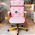 Cadeira Design Office Eames Signature Presidente Dourada com Rodinhas - Anti Risco - Capa em Madeira - Rosa Claro - Imagem 2