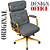 Cadeira Design Office Eames Signature Presidente Dourada com Rodinhas - Anti Risco - Capa em Madeira - Cinza Escuro - Imagem 6