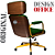 Cadeira Design Office Eames Signature Presidente Dourada com Rodinhas - Anti Risco - Capa em Madeira - Verde Escuro - Imagem 6