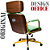 Cadeira Design Office Eames Signature Presidente Dourada com Rodinhas - Anti Risco - Capa em Madeira - Verde Limão - Imagem 5