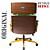 Cadeira Design Office Eames Signature Presidente Dourada com Rodinhas - Anti Risco - Capa em Madeira - Verde Limão - Imagem 3