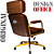 Cadeira Design Office Eames Signature Presidente Dourada com Rodinhas - Anti Risco - Capa em Madeira - Marrom - Imagem 5