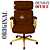 Cadeira Design Office Eames Signature Presidente Dourada com Rodinhas - Anti Risco - Capa em Madeira - Marrom - Imagem 3