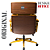 Cadeira Design Office Eames Signature Presidente Dourada com Rodinhas - Anti Risco - Capa em Madeira - Amarelo Mostarda - Imagem 5