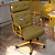 Cadeira Design Office Eames Signature Presidente Dourada com Rodinhas - Anti Risco - Capa em Madeira - Amarelo Mostarda - Imagem 2