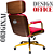 Cadeira Design Office Eames Signature Presidente Dourada com Rodinhas - Anti Risco - Capa em Madeira - Rosa Pink - Imagem 5