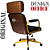 Cadeira Design Office Eames Signature Presidente Dourada com Rodinhas - Anti Risco - Capa em Madeira - Preto - Imagem 6