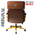 Cadeira Design Office Eames Signature Presidente Dourada com Rodinhas - Anti Risco - Capa em Madeira - Roxo - Imagem 4
