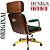 Cadeira Design Office Eames Signature Presidente Dourada com Rodinhas - Anti Risco - Capa em Madeira - Verde - Imagem 6