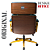 Cadeira Design Office Eames Signature Presidente Dourada com Rodinhas - Anti Risco - Capa em Madeira - Verde - Imagem 3