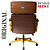 Cadeira Design Office Eames Signature Presidente Dourada com Rodinhas - Anti Risco - Capa em Madeira - Vermelho Vinho - Imagem 4